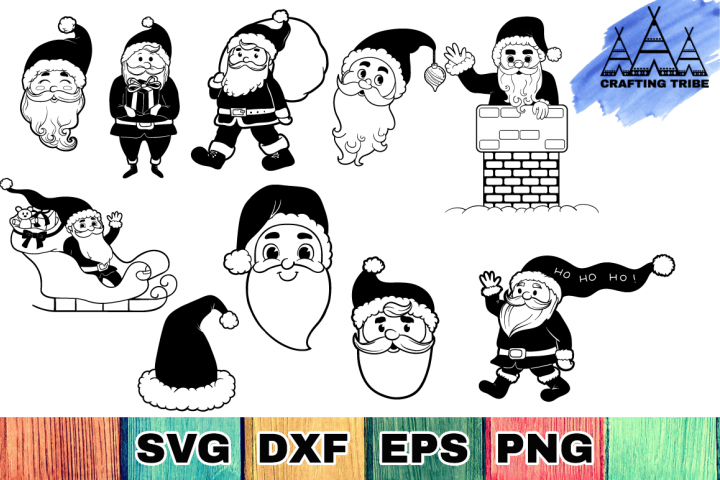 Santa Claus SVG Cut Files Pack