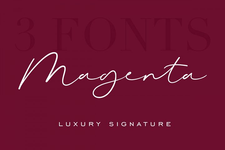 Magenta - 3 Luxury Signature Font