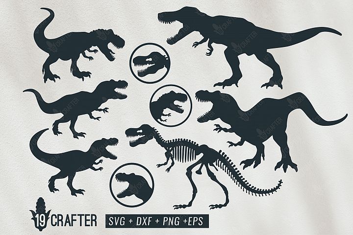 t-rex tyrannosaurus rex dinosaur svg bundle