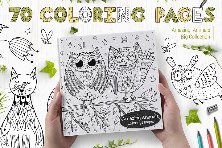 70 Coloring Pages Amazing Animals