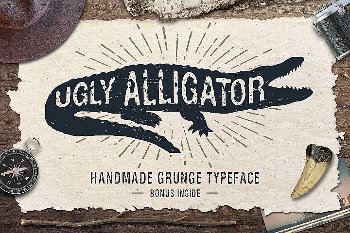 Ugly Alligator - Grunge Typeface - Free Font of The Week