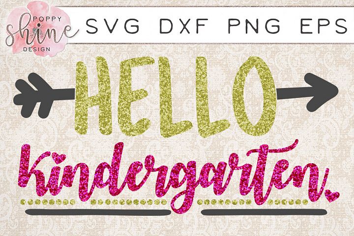 Download Hello Kindergarten SVG PNG EPS DXF Cutting Files