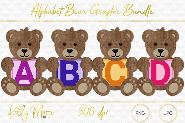 Alphabet Bear Graphic Bundle