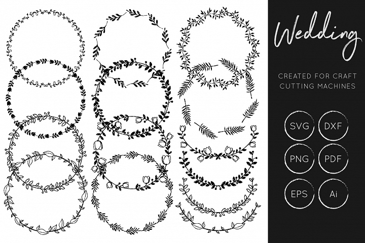 Download Wedding SVG Bundle - Hand Lettering - Detailed Florals SVG