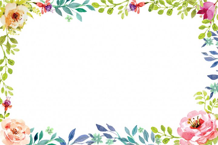 hand painting floral frame vector (140677) | Illustrations | Design Bundles