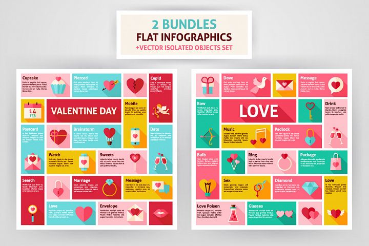 Valentine Day & Love Infographics example 1