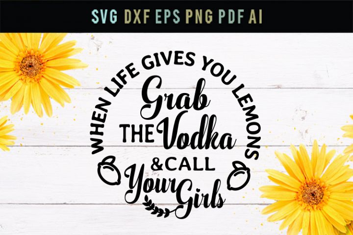 When Life Hands You Lemons Grab the Vodka /& Call the Girls Funny drinking signs