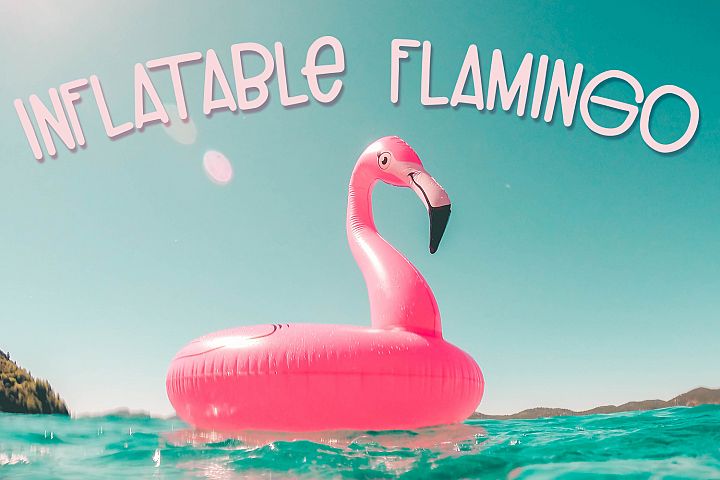 Inflatable Flamingo Font example 