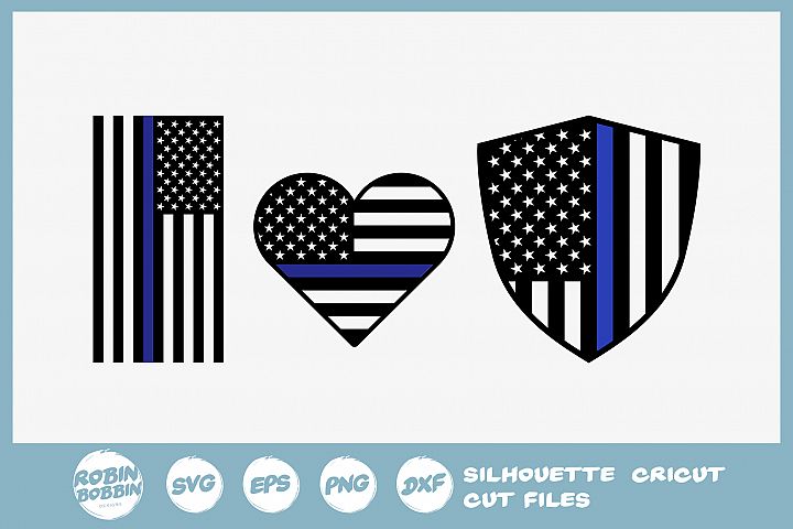 Download Police Flag SVG - Police Heart SVG - Police Badge SVG