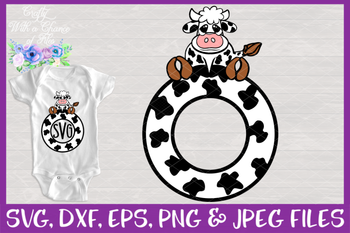 Download Cow Monogram SVG - Easter Animal Design