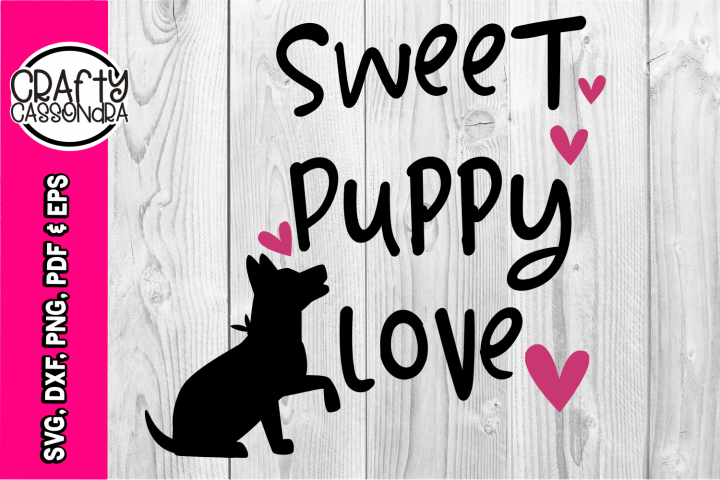 Download Dog SVG - Puppy love - Heart svg - DXF - dog silhouette
