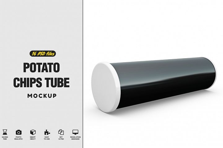 Potato Chips Tube Mockup