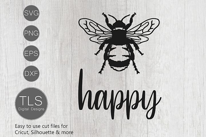 Download Bee Happy SVG, Bumble bee SVG, Bees SVG, Bee SVG (376494 ...