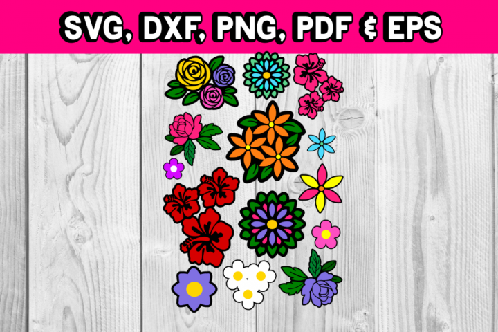 Download Flower bundle - flower svg - flower silhouette - roses daisy