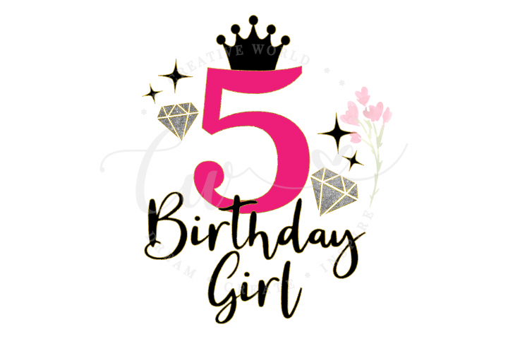 5th Birthday svg | My 5th Birthday svg | Princess Diva