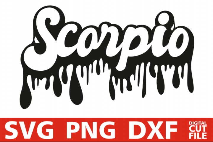 Download Scorpio svg,Dripping words svg, Zodiac sign svg, Horoscope