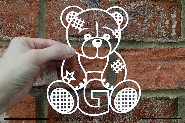 Download Teddy bear letter G paper cut SVG / DXF / EPS files (67650 ...