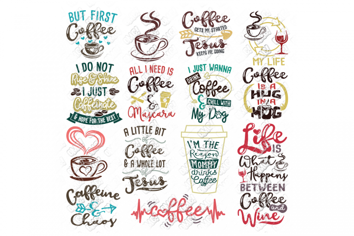 Download Coffee SVG Bundle in SVG/DXF/PNG/JPEG/EPS (97286) | Cut Files | Design Bundles