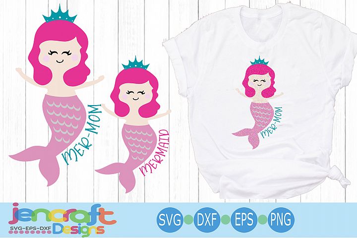 Download MerMom svg, Mermaid girl SVG - Monogram Frames SVG images (200730) | SVGs | Design Bundles
