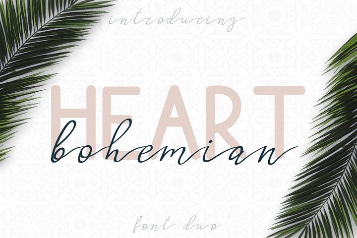 Bohemian Heart. Font duo