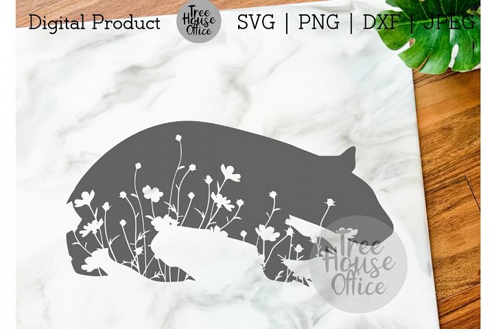 Flower Wombat Wildflower Zentangle Mandala Svg Dxf Png 438500 Svgs Design Bundles