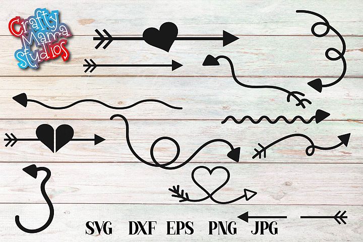 Arrow SVG, Arrow Bundle Sublimation, PNG, Split Arrow, Heart