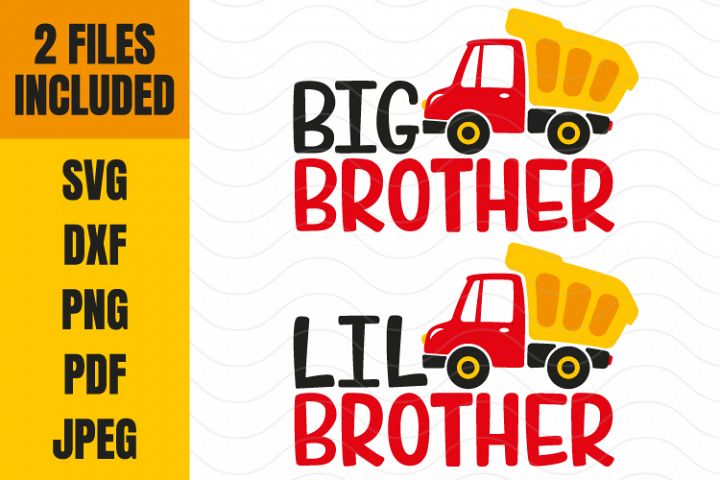 Download Dump Truck svg, Big brother svg, Little Brother svg, dxf