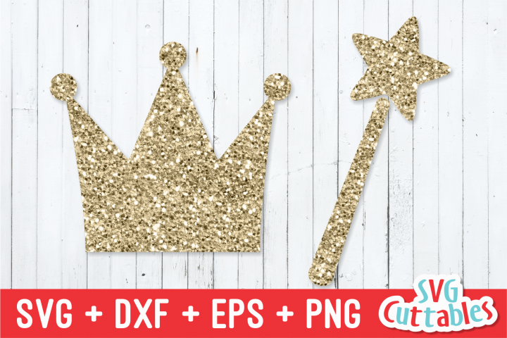 Princess Crown and Wand | svg Cut File (294952) | Cut ...