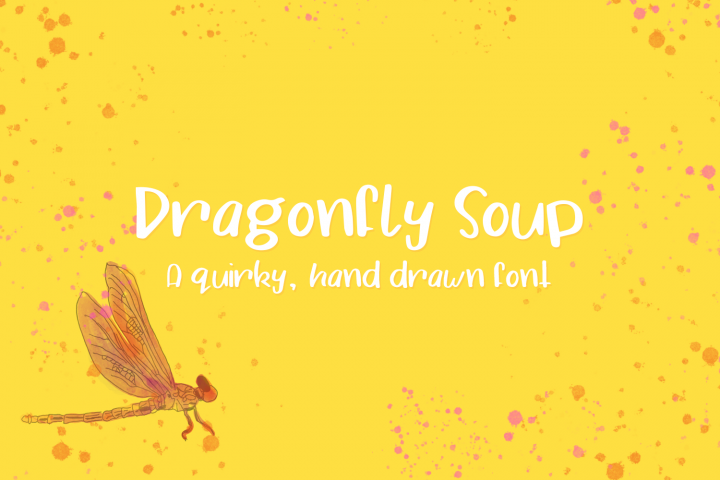 Dragonfly Soup - A quirky hand drawn font