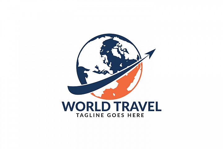 World Travel logo design. Travel agency and company logo.