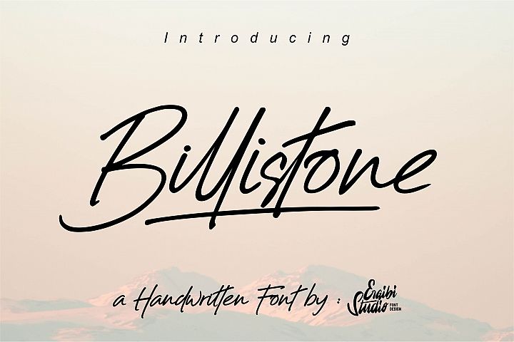 Billistone A Handwritten Font