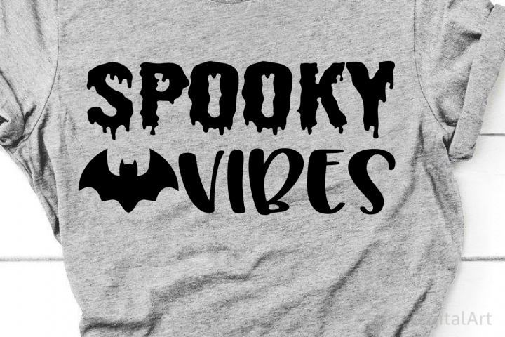 Download Spooky Vibes Svg, Kids Halloween Shirt Svg Files for Cricut (322880) | SVGs | Design Bundles