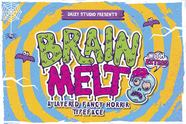 Brain Melt Layered Typeface - Free Font of The Week