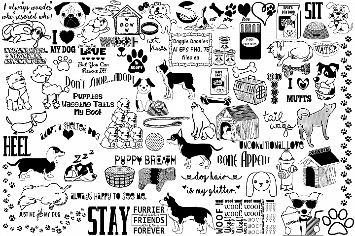 Doggie Doodles Ai Eps Png Dog Adoption Food Vet Logo