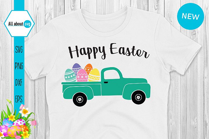 Easter Truck Svg, Easter Eggs Svg