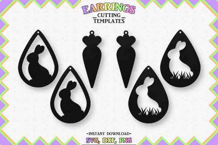 Download Easter Earrings, Silhouette, Cricut, Cut File, SVG DXF PNG