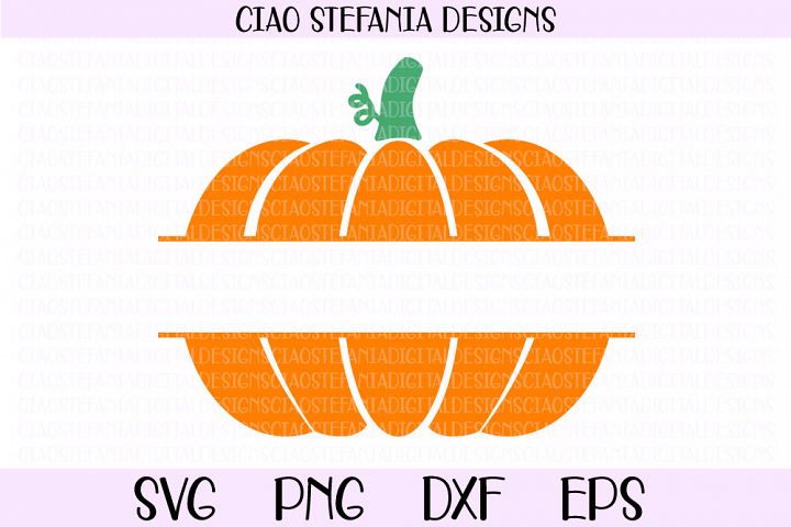 Download Pumpkin Split Monogram Fall SVG Cut File (307500) | SVGs ...