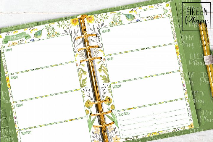 Weeky Printable for 5.5x8.5 planners (253674) | Inserts | Design Bundles