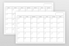 Blank Calendar Page Template Set