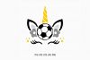 unicorn svg, unicorn eyelashes, soccer unicorn svg example image 1