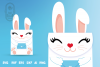 Download Box SVG File - Bunny Box SVG Template, Easter SVG, Gift Box