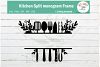 Kitchen split monogram frame,rustic monogram svg SVG,PNG,DXF