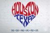 Houston Texas Word Art heart, Svg Dxf Eps Png Jpg (482946) | Cut Files ...