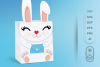 Box SVG File - Bunny Box SVG Template, Easter SVG, Gift Box