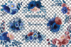 Navy blue and blush pink floral watercolor bouquets clip art (243595 ...