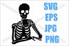Download Skeleton Skull Drinking Coffee - SVG-EPS-JPG-PNG