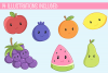 Cute Fruit Illustration Set