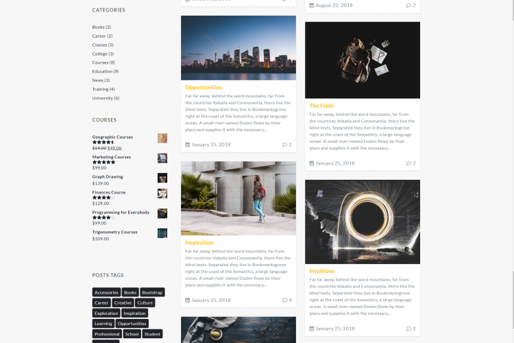 Education Learning Courses Wordpres Theme Planet