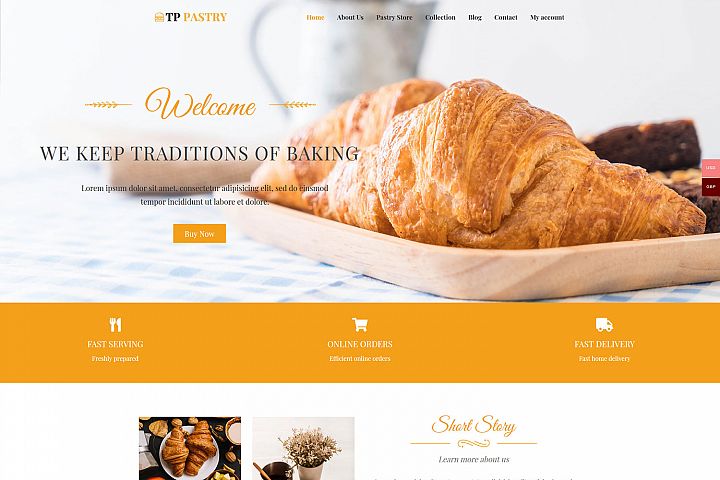 TPG Pastry Bakery wordpress theme