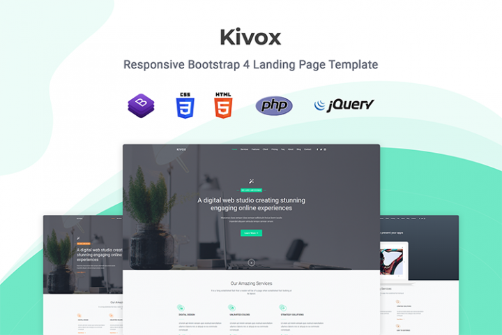 Kivox - Landing Page Template